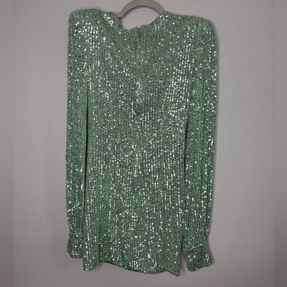 Ieena Mac Duggal Sequin Blouson Sleeve Dress - Picture 3 of 7